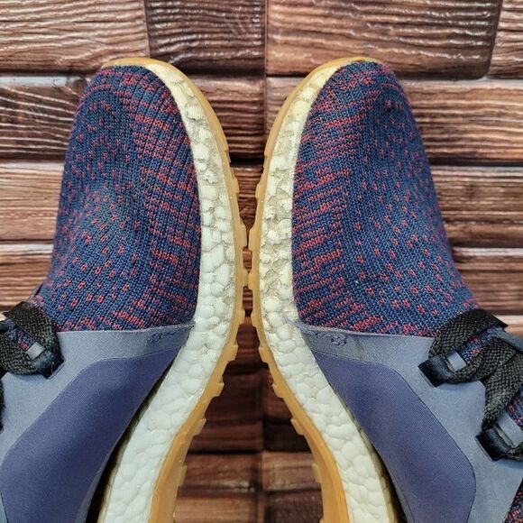 Adidas Pureboost X Athletic Running Shoes Blue Red Primeknit Womens Size 8.5 - Picture 9 of 9